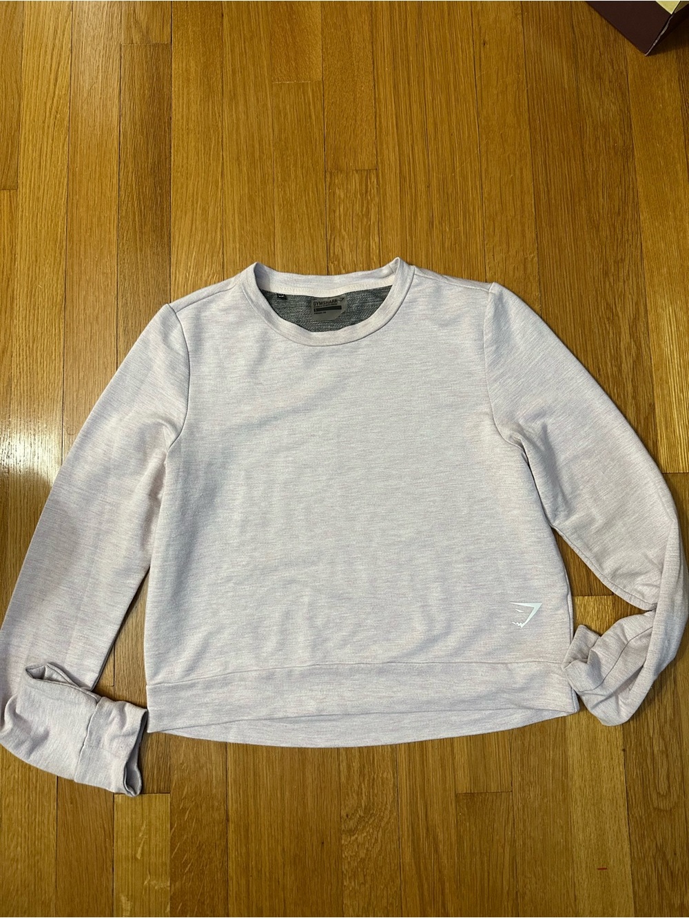 Gymshark Heathered PinkCrew Neck Long Sleeve Size Small